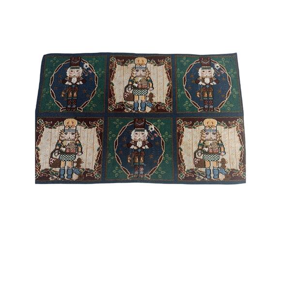 Nutcracker Placemats Holiday Christmas Tapestry Set of 7 - Picture 1 of 6